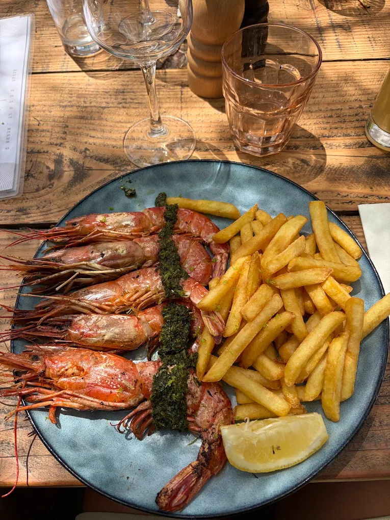 Gambas sauvages grillées au barbecue sauce chimichurri